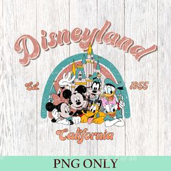 retro disneyland est 1955 california png, disneyland family trip png, disney travel png, mickey and friends png, disney
