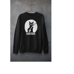 shredder cat playing guitar sweatshirt,  guitar kitty, funny guitar music sweater, acoustic electric bass player for men