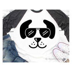 dog face svg, cute dog face svg, puppy svg, dog face with sunglasses svg , male dog svg, dog face silhouette, svg files