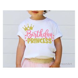 first birthday princess svg, 1st birthday svg, princess svg, baby girl birthday party, crown svg, birthday shirt svg cut