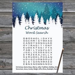 Christmas party games,Christmas Word Search Game Printable,Christmas LandscapeTrivia Game Cards