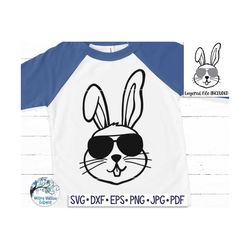 Easter Bunny with Sunglasses SVG, Easter Svg, Easter Rabbit, Rabbit with Sunglasses, Easter Bunny Svg, Cool Easter Rabbi
