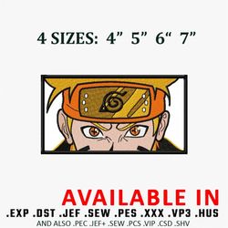 naruto sage mode embroidery design, naruto embroidery, anime design, anime shirt, embroidered shirt, digital download