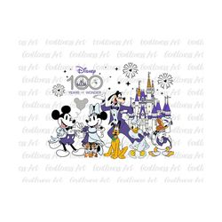 100 years of wonder 2023 svg, family vacation svg, 100th anniversary celebration svg, magical castle anniversary