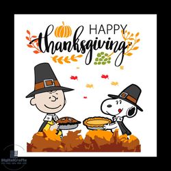 charlie brown and snoopy happy thanksgiving svg, thanksgiving party svg, peanuts snoopy svg, thankful and blessed svg, t