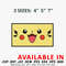 Pikachu frame embroidery design