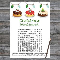 Christmas party games,Christmas Word Search Game Printable,Cake Christmas Trivia Game Cards