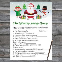 Christmas party games,Christmas Song Trivia Game Printable,Santa Claus Christmas Trivia Game Cards