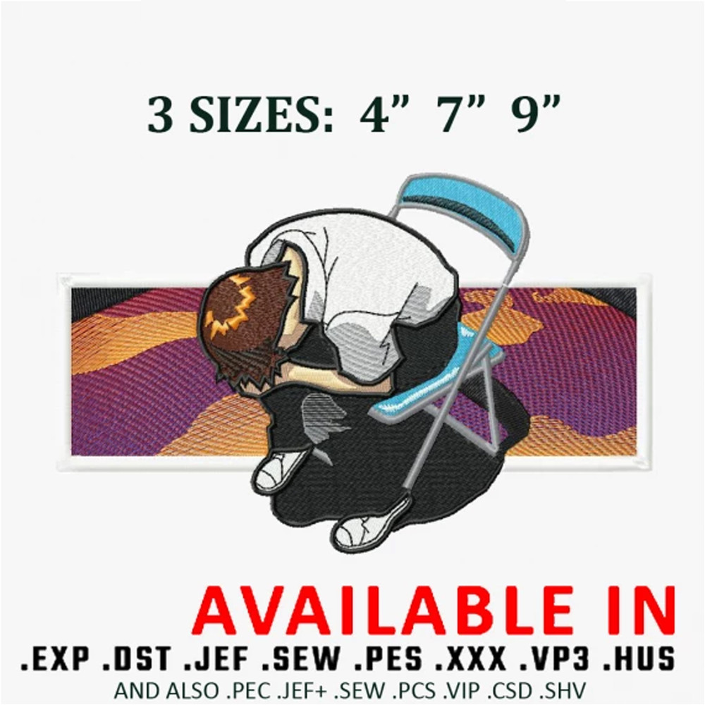 Shinji chair embroidery design