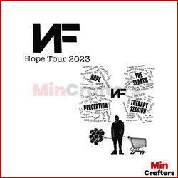 NF Hope Tour 2023 Tracklist Album SVG Cutting Digital File