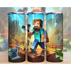 game tumbler 20 oz skinny tumbler sublimation design, instant digital download png, straight & tapered tumbler wrap