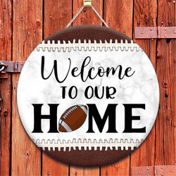 Welcome To Our Home Round Door Hanger Png, Wood Door Hanger Sublimation Design, Round Sign Png, Digital Download