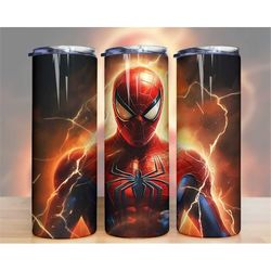 super hero tumbler 20 oz skinny tumbler sublimation design, instant digital download png, straight & tapered tumbler wra