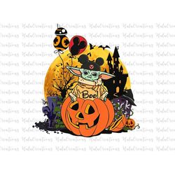 Halloween Baby Pumpkin Svg, Trick Or Treat Svg, Spooky Vibes Svg, Boo Svg, Fall Svg, Svg, Png Files For Cricut Sublimati