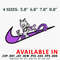 Swoosh mewtwo embroidery design
