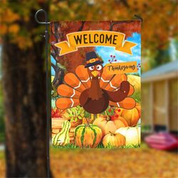 welcome thanksgiving garden flag - 12x18 garden flag sublimation design download png file instant download