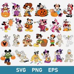 Disney Halloween Bundle Svg, Mickey Halloween Svg, Disney Halloween Svg, Halloween Svg, Png Eps File