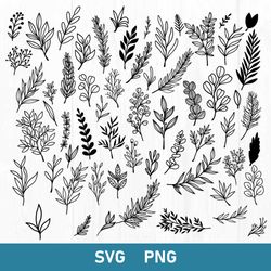greenery bundle svg, greenery svg, leaves svg, leaf svg, png digital file