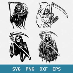 grim reaper bundle svg, death svg, horror svg, halloween svg, png dxf eps file