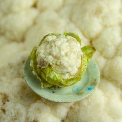 TUTORIAL Miniature cauliflower with polymer clay | Miniature food tutorial | Dollhouse miniature