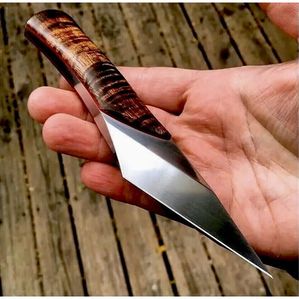Handmade D2 Steel Blade, Wood Handle Kiridashi Knife, best f