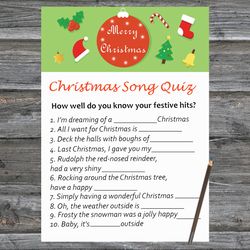 Christmas party games,Christmas Song Trivia Game Printable,Merry Christmas Trivia Game Cards