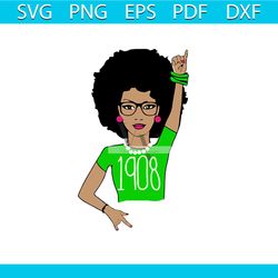 aka 1908 black girl svg, sorority svg, alpha kappa svg, alpha svg, aka svg, future aka svg, aka sorority, alpha kappa al