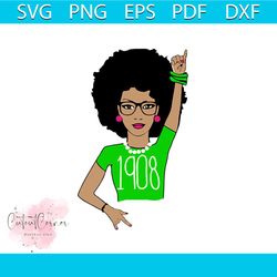 aka 1908 black girl svg, sorority svg, alpha kappa svg, alpha svg, aka svg, future aka svg, aka sorority, alpha kappa al
