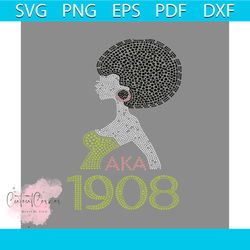 aka 1908 pretty girl svg, sorority svg, alpha kappa svg, alpha svg, aka svg, future aka svg, aka sorority, alpha kappa a