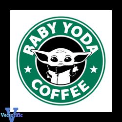 Baby Yoda Starbucks Coffee Logo SVG PNGStar Wars The Mandalorian Baby Yoda SVG PNG EPS DXF, svg cricut, silhouette svg f