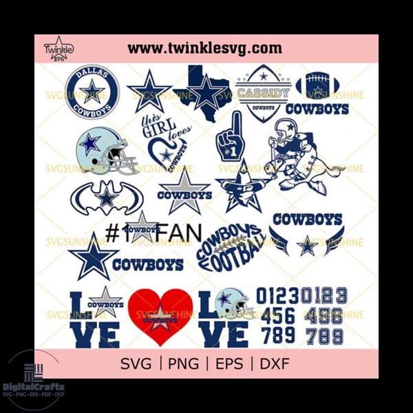 Dallas Cowboys Svg Bundle, Dallas Cowboys Logo Svg, NFL Svg, | Inspire ...