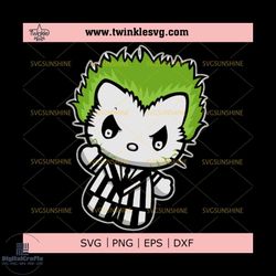 hello kitty beetlejuice svg dxf eps png, horror movies svg, beetlejuice svg, halloween svg, svg cricut, silhouette svg f
