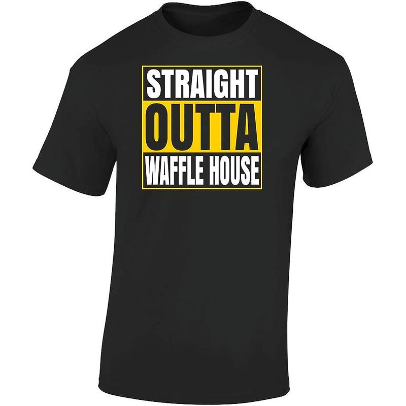 Straight Outta Waffle House Popular Breakfast Chain Dining Restaurant Icon T Shirt.jpg