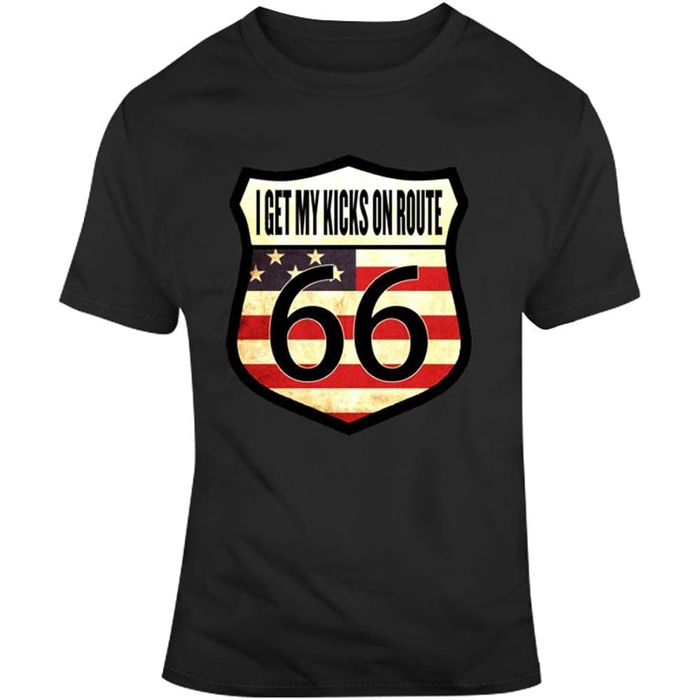 Route 66 Historic Route I Get My Kicks On Route 66 Main Street of America Classic T Shirt.jpg