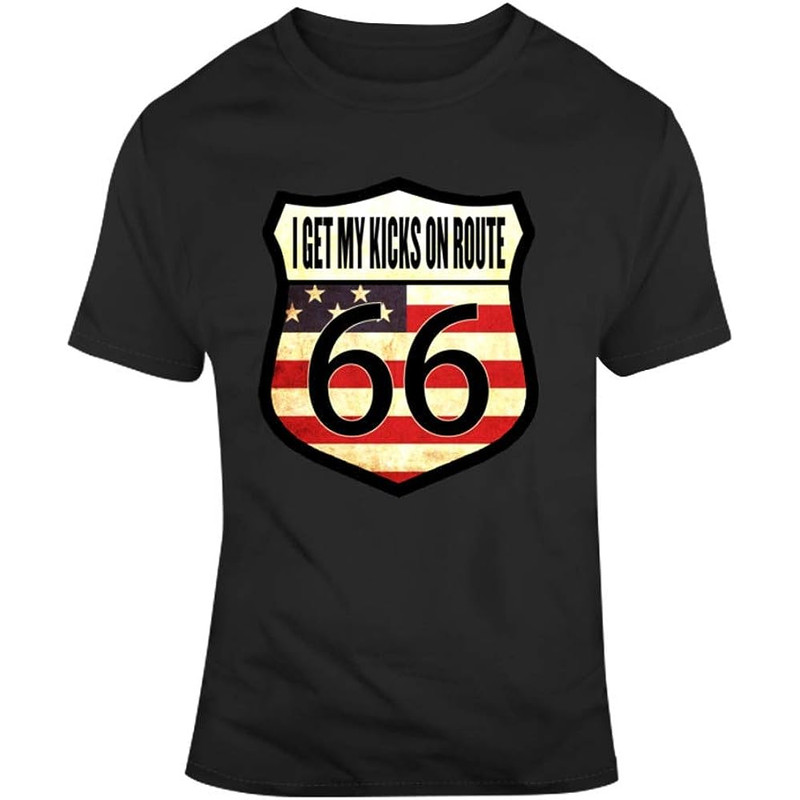 Route 66 Historic Route I Get My Kicks On Route 66 Main Street of America Classic T Shirt.jpg