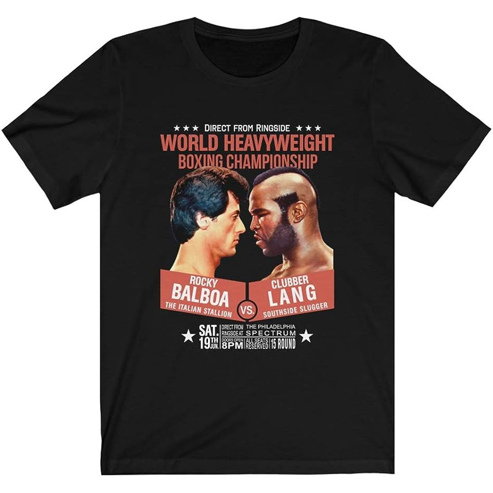 Mod.1 Rocky Balboa Vs Clubber Lang Boxing Combat Championship Sylvester Stallone Mr. T Movie Film T-Shirt.jpg