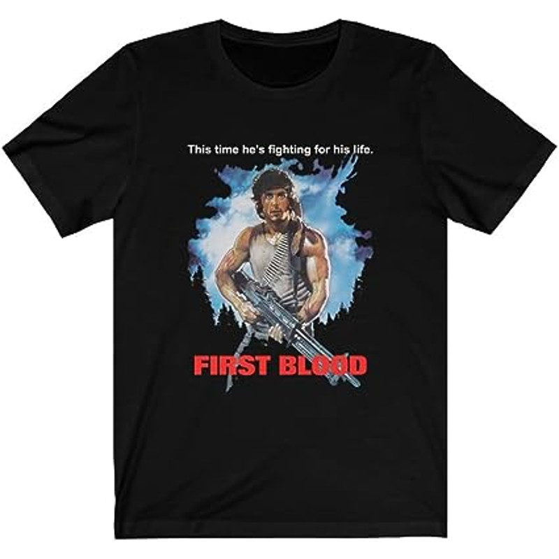 Mod.14 John Rambo First Blood Vietnam War Veteran Soldier Baker Team Acorralado Sylvester Stallone T-Shirt.jpg