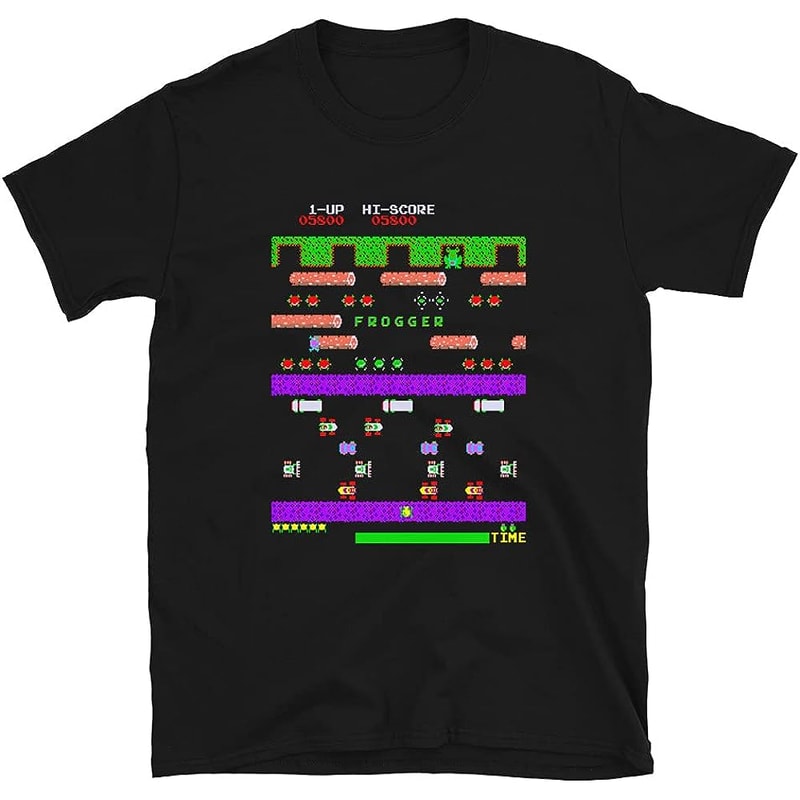 Mod.2 Arcade Frogger Video Game Juego Retro Vintage 80s Gaming Console Aliens 8-Bits Gamer Camiseta T-Shirt.jpg