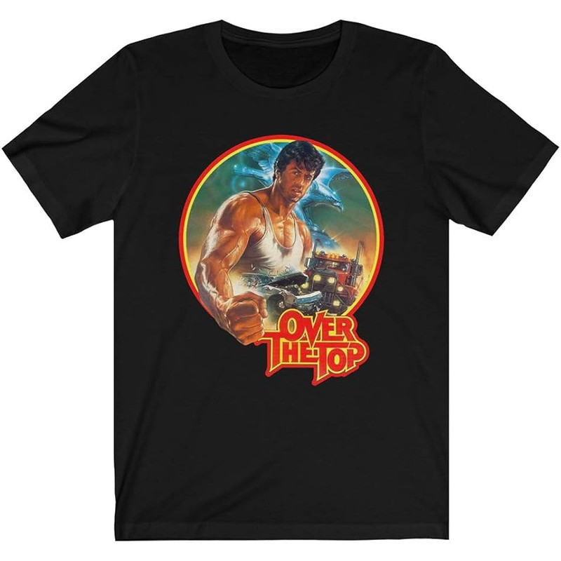 Mod.6 Over The Top Lincoln Hawk Bull Hurley Truck Prize Arm Wrestling Championship Sylvester Stallone T-Shirt.jpg