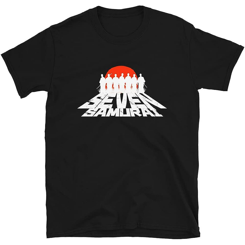 Mod.7 Seven Samurai Japanese Epic Akira Kurosawa Sengoku Period Farmers Combat Bandits Classic Film Movie T-Shirt.jpg