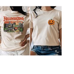 halloweentown university front and back shirt,vintage,halloweentown university tee,halloweentown est 1998 shirt,fall swe