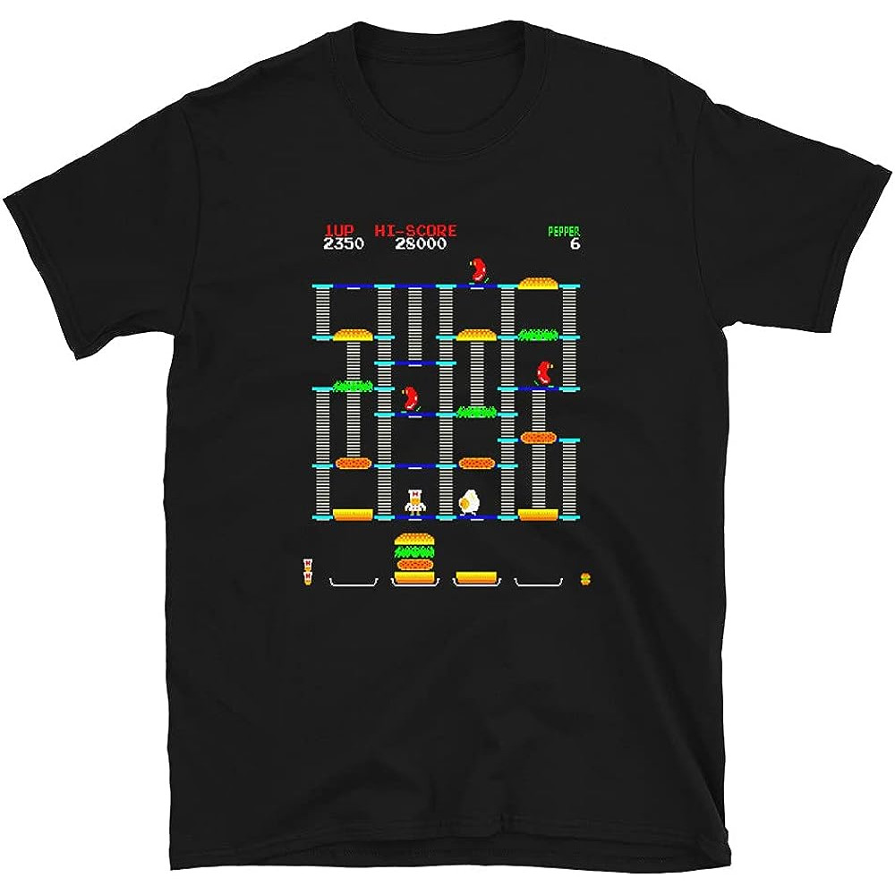 Mod.1 Arcade Burger Time Video Game Juego Retro Vintage 80s Gaming Console Cook Kitchen 8-Bits Gamer Camiseta T-Shirt.jpg
