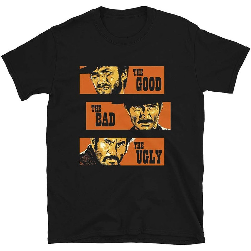 Mod.1 The Good The Bad The Ugly Clint Eastwood Classic Spaghetti Western Movie Cowboys Guns Blondie Angel Eyes Tuco T-Shirt.jpg