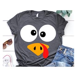turkey face svg, kids thanksgiving svg, funny turkey face svg, thanksgiving turkey, cute turkey day shirt svg cut files