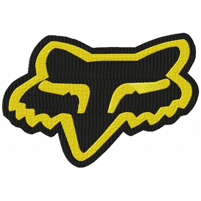 Fox bee style logo embroidery design