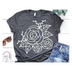 rose flower svg, rose svg, rose floral svg, floral decoration svg, flowers svg, flower bouquet svg, files for cricut, pn