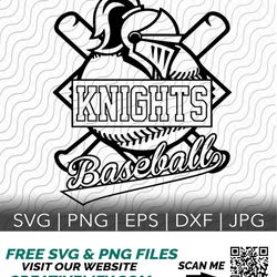 Knight Baseball, Lady Knights Softball, Mascot, Sport Team Logo, SVG, PNG, EPS, dxf, jpg files for Cricut or Silhouette