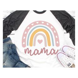 rainbow mama svg, mama svg, mama boho rainbow svg, mom svg files, mom png, mama svg files for cricut, mama png files