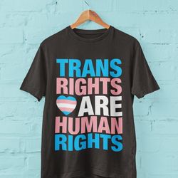activist t shirt trans rights are human rights transgender slogan - a453
