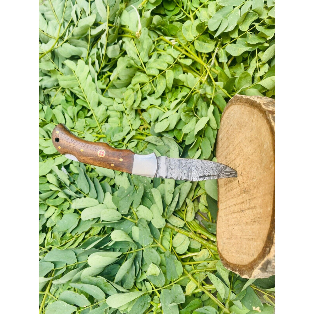 7 Handmade Damascus Steel Folding Knife  for sale